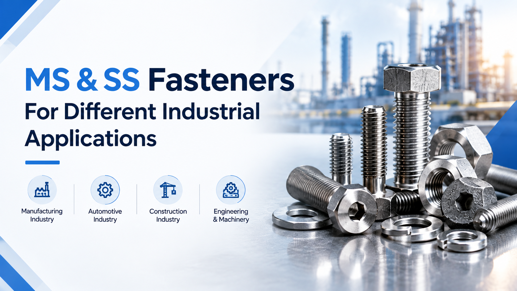 MS and SS industrial fasteners